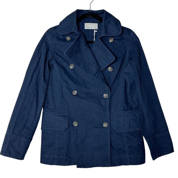 Everlane The Organic Cotton Herringbone Jacket Navy Women XXS NWT Rigid Denim - Picture 6 of 16